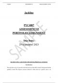  PYC4807 ASSESSMENT 03 PORTFOLIO ASSIGNMENT   Due Date&colon; 29 September 2023