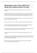 Wastewater class 2 Ohio ABC Part 1 Study Set Problem Solved To Pass&period;