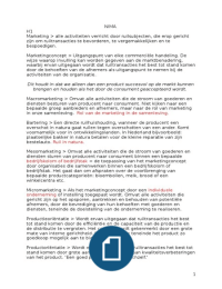 NIMA A Marketing samenvatting&comma; gehele boek&excl;
