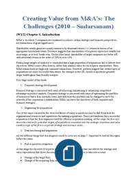 Creating value from M&A