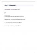 Math 100 test &num;3 Question and answers  verified to pass