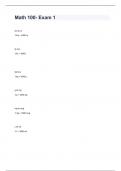 Math 100- Exam 1 Question and answers correctly solved 