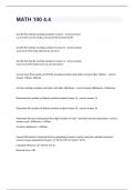 MATH 100 4&period;4  Question and answers rated A&plus;