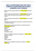 NSG 210 PERFUSION 2024 TEST WITH  COMPLETE QUESTIONS AND CORECT  ANSWERS &lpar;100&percnt; PASSED&rpar;