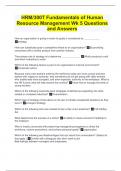 HRM&sol;300T Fundamentals of Human Resource Management Wk 5 Questions and Answers