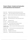    Praxis II&colon; Music&colon; Content and Instruction &lpar;5114&rpar; Questions And Answers&excl;&excl;&excl;