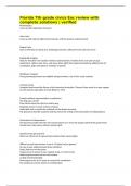 Florida 7th grade civics Eoc review with complete solutions &vert; verified 