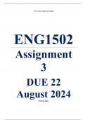 Exam &lpar;elaborations&rpar; ENG1502 Assignment 3 &lpar;COMPLETE ANSWERS&rpar; 2024 &lpar;720331&rpar;- DUE 22 August 2024 &bull;&Tab;Course &bull;&Tab;Foundations in English Language Studies &lpar;ENG1502&rpar; &bull;&Tab;Institution &bull;&Tab;University Of South Africa &lpar;Unisa&rpar; &bull;&Tab;Book &bull;&Tab;How to Analyse Texts ENG1502 Assignment 
