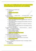 CELL BIO & 474 IMMUNOLOGY 2024 EXAM WITH  STANDARDISED QUESTIONS AND ANSWERS