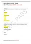 NR 603 NEURO FINAL EXAM  UPDATED&vert;&vert;GUARANTEED 100&percnt; PASS