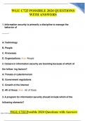 WGU C725 POSSIBLE 2024 QUESTIONS WITH ANSWER