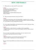 BSNC 1020 Module 4 &lpar;Latest 2024&rpar; Questions With Complete Grade A&plus; Answers