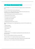 UT Texas Government&vert;100 Test Questions Well Solved&vert;2024