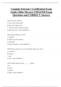 Comptia Network&plus; Certification Exam  Guide &lpar;Mike Meyers&rpar; UPDATED Exam  Questions and CORRECT Answers