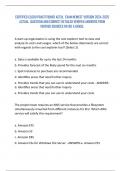 CERTIFIED CLOUD PRACTITIONER ACTUAL  EXAM NEWEST VERSION 2024-2025 ACTUAL  QUESTION AND CORRECT DETAILED VERIFIED ANSWERS FROM VERIFIED SOURCES RATED A GRADE&period;