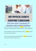 DOT Exam 2024&sol; Containing 277 Questions with Certified Solutions&period;