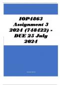  IOP4863 Assignment 3 2024 &lpar;748422&rpar; - DUE 25 July 2024