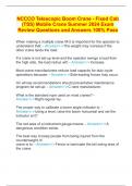 NCCCO Telescopic Boom Crane - Fixed Cab &lpar;TSS&rpar; Mobile Crane Summer 2024 Exam Review Questions and Answers 100&percnt; Pass