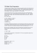 TSI Math Test Preperation with 100&percnt; correct answers &vert; verified &vert; latest update 2024