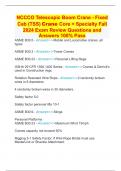 NCCCO Telescopic Boom Crane - Fixed Cab &lpar;TSS&rpar; Crane Core &plus; Specialty Fall 2024 Exam Review Questions and Answers 100&percnt; Pass