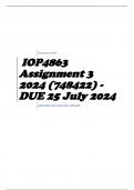  IOP4863 Assignment 3 2024 &lpar;748422&rpar; - DUE 25 July 2024