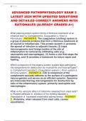 ADVANCED PATHOPHYSIOLOGY EXAM 2 LATEST 2024 WITH UPDATED QUESTIONS  AND DETAILED CORRECT ANSWERS WITH  RATIONALES &lpar;ALREADY GRADED A&plus;&rpar;