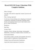 Drexel GEO 101 Exam 1 Questions With Complete Solutions