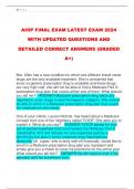 AHIP FINAL EXAM LATEST EXAM 2024  WITH UPDATED QUESTIONS AND  DETAILED CORRECT ANSWERS &lpar;GRADED  A&plus;&rpar;