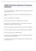 CDOC Final Exam Questions & Answers 2024&sol;2025