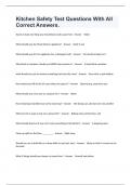 Kitchen Safety Test Questions With All Correct Answers&period;