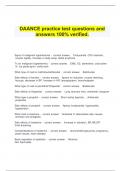  DAANCE practice test questions and answers 100&percnt; verified&period;