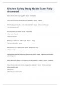 Kitchen Safety Study Guide Exam Fully Answered&period;