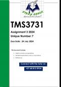 TMS3731 Assignment 3 &lpar;QUALITY ANSWERS&rpar; 2024