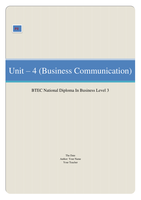 BTEC Business Unit 4, Business Communication P2 (Present complex internal busienss information using three different methods appropriate to the user's needs.)