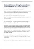 Module 2 Firearm Safety Revision Exam Questions With All Correct Answers&period;