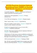 NCCPA Physician Assistant National Recertifying Exam PANRE-LA Summer 2024 Review Questions and Answers 100&percnt; Pass
