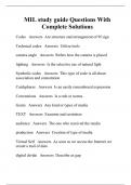 MIL study guide Questions With Complete Solutions