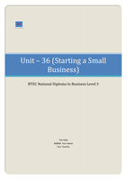 BTEC Business Unit 36, Starting a Small Business P3 (Describe the skills needed to run the business successfully and what areas require further personal development)