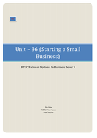 BTEC Business Unit 36, Starting a Small Business M3 (Assess the implications of the legal and financial aspects that will affect the start up of the business)