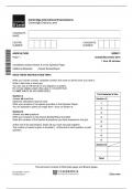 CAMBRIDGE O LEVEL 23&colon;AGRICULTURE PAPER 1 