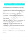 Quantitative Research Techniques &plus; Statistics &ndash; Peregrine&vert; 69 questions&vert; with complete solutions Latest Update 2024