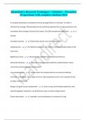 Quantitative Research Techniques &plus; Statistics &ndash; Peregrine&vert; 69 questions&vert; with complete solutions 2024