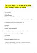  CALIFORNIA RCFE EXAM 2024 WITH 100&percnt; ACCURATE SOLUTIONS