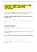 FLORIDA FIRE INVESTIGATOR EXAM 2024 WITH 100&percnt; ACCURATE SOLUTIONS