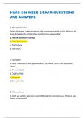 NURS 258 WEEK 2 EXAM QUESTIONS  AND ANSWERS