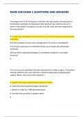 NURS 258 EXAM 1 QUESTIONS AND ANSWERS