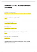 NUR 647 EXAM 2 QUESTIONS AND  ANSWERS 