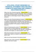 CFA LEVEL I STUDY SESSIONS 5-8&colon; FINANCIAL STATEMENT ANALYSIS WITH COMPLETE QUESTIONS AND CORRECT SOLUTIONS RATED A&plus;
