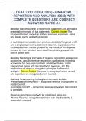 CFA LEVEL I 2024 2025&rpar; - FINANCIAL REPORTING AND ANALYSIS &lpar;SS 8&rpar; WITH COMPLETE QUESTIONS AND CORRECT ANSWERS RATED A&plus;