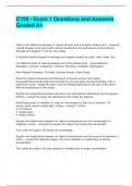 C105 - Exam 1 Questions and Answers Graded A&plus; 